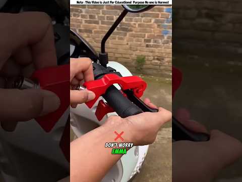 Motorcycle Grip Lock😱 #shorts #funny #gadgets