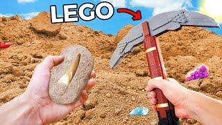 Mining for Fossils using ONLY LEGO TOOLS!