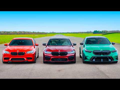 BMW M5 Drag Race Showdown: g90 Hybrid vs. f90 vs. F10 Models