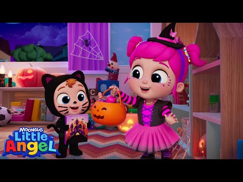 Halloween Witch Jill 🎃🧙♀️ | Little Angel Color Songs & Nursery Rhymes | Learn Colors & Shapes
