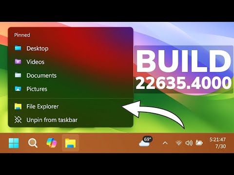 New Windows 11 Build 22635.4000 – New Taskbar Jump Lists, New Widgets Board Design and Fixes (Beta)