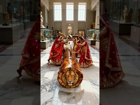 🦁 RESCUE Lion from Giant Log 🌳🔥😂 #wildlife #funny #shortsvideo