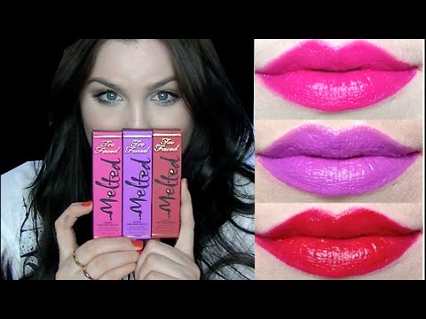 TOO FACED MELTED LIPSTICK REVIEW! + SWATCHES [OCC LIP TAR COMPARISON ...