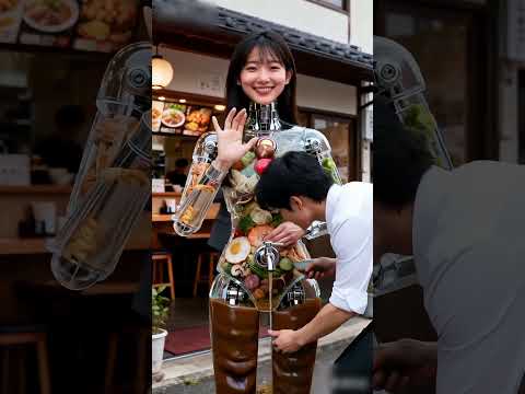 Nanban Tartar Sauce Dispenser Robot, in Service #futuristic #robot #technology #humanoid #AI