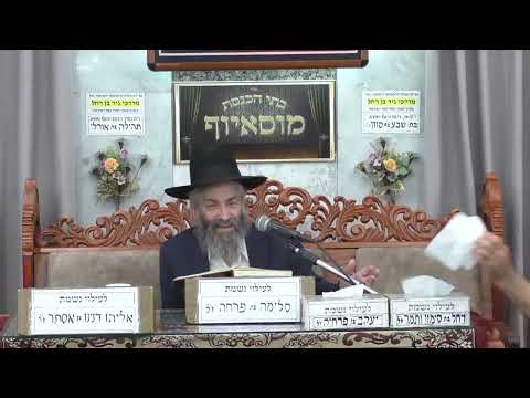 הרב משה כהן | הלכות ציצית | בית הכנסת מוסאיוף