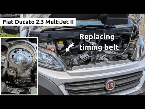 Cambelt change on a Fiat Ducato 2.3 MultiJet II (timing belt & water pump replacement)