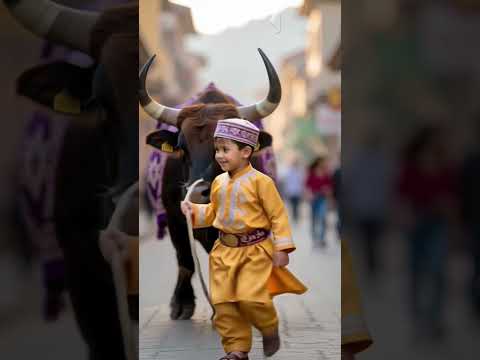 "Tiny Boy vs Huge Bull! 😲 #Shorts" #cartoon #CartoonHumor #TinyBoyBigBull #Comedy #Shorts #Funny
