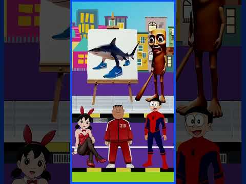 Thử thách đoán tên quái vật brainrot #braintot #tungtungtungsahur #doraemon #nobita #hoathinh