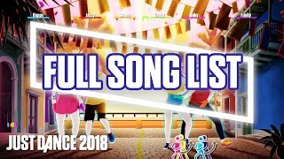 Just Dance 2018 - Full Song List