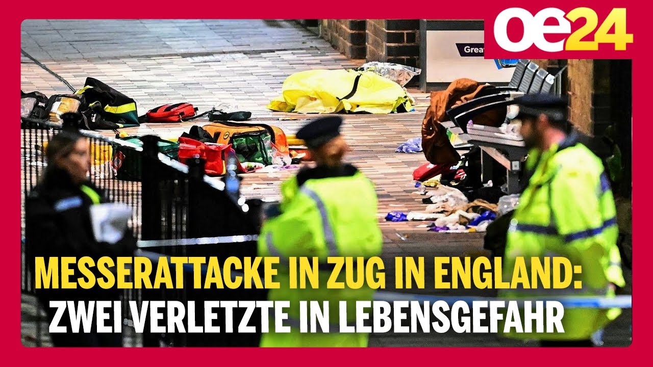 Messerattacke in Zug in England: Zwei Verletzte weiterhin in Lebensgefahr