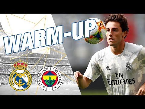 Real Madrid warm up before Fenerbahçe match!