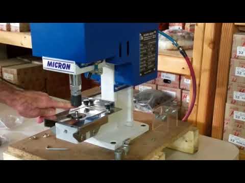 Micron MC 20 Grommet Installation Machine Installing Custom Die Set