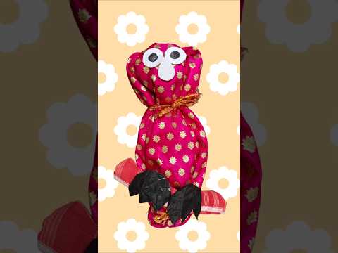 শাড়ি দিয়ে পেঁচা বানানো 🥰🥰 #viral #shorts #viralshorts #weddingtraydecoration #saree