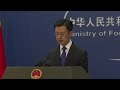 LIVE: China foreign ministry press briefing  - 14:39 min - News - Video