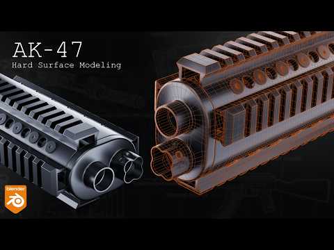 Modeling an AK-47 Rail Guard with Perfect Topology (Blender)