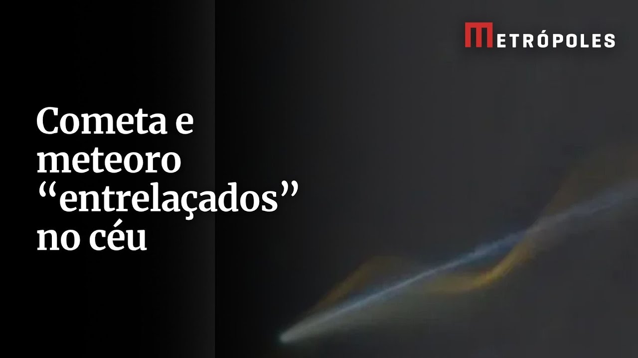Astrofísico faz imagem rara de cometa e meteoro entrelaçados