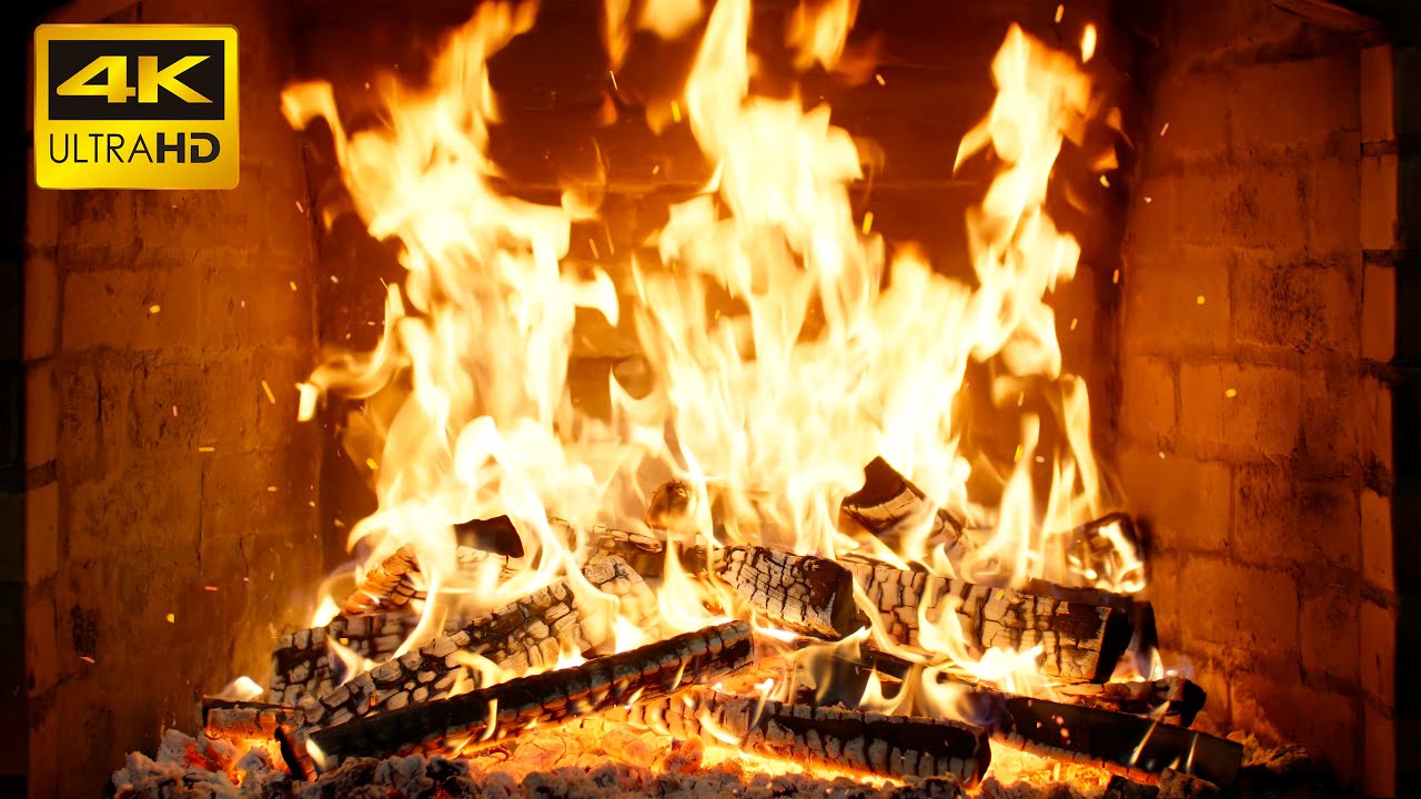 🔥 Fireplace Relaxation Therapy (NO MUSIC) with Cozy Hearth Crackles and Dim Ember Fire to Unwind