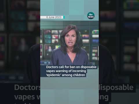 Doctors call for ban on disposable vapes warning of incoming ‘epidemic’ among children #itvnews