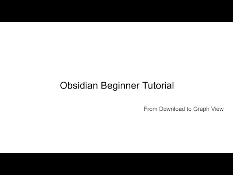 Study Group - PKM Project : Obsidian Beginner Tutorial – From Download to Graph View