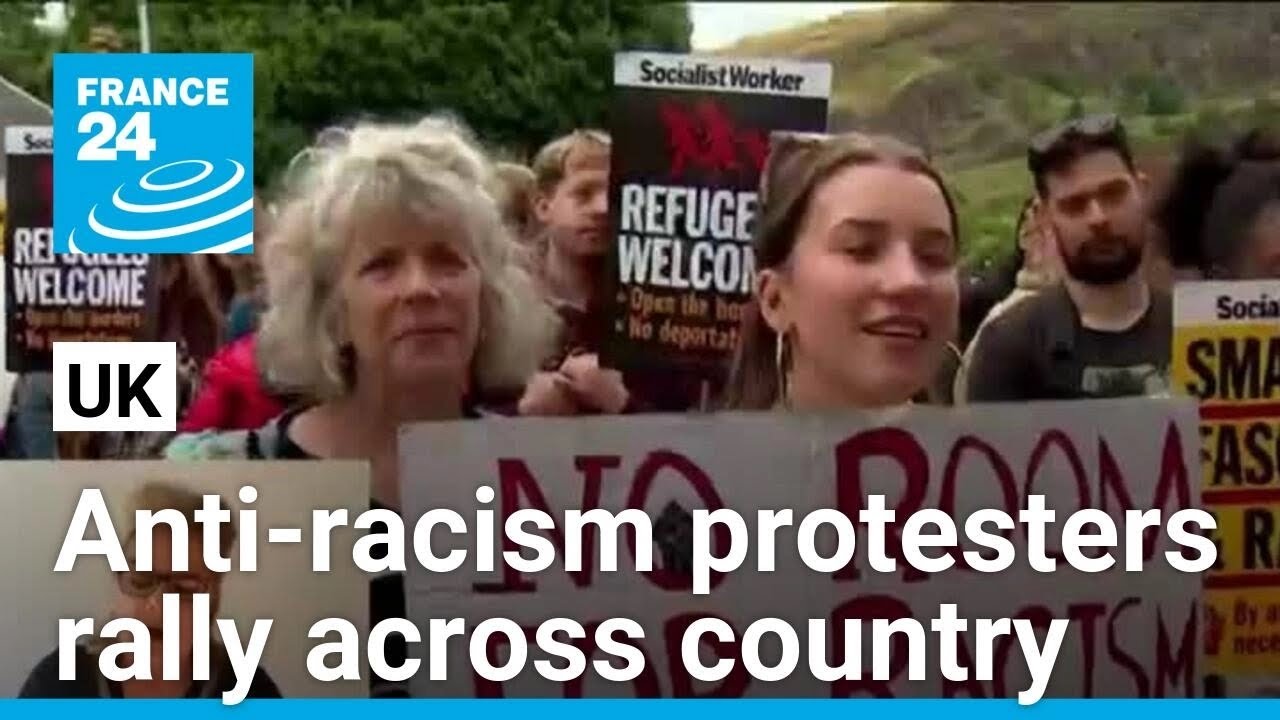 Anti-racism protesters rally across UK in peaceful demonstrations • FRANCE 24 English