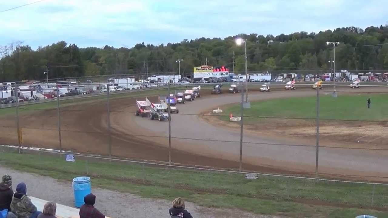 Outlaw Sprint Warriors - Mercer Raceway Park - #46 Michael Bauer ...