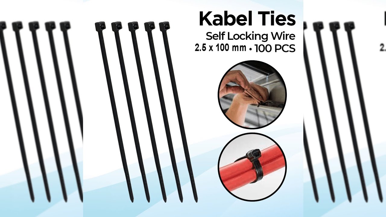 Pratinjau video produk Taffware Kabel Ties Self Locking Wire Organizer 2.5x100mm 100 PCS - V94