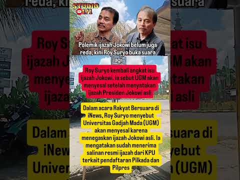 Roy Suryo Bicara Lagi Soal Ijazah Jokowi#roysuryo #jokowi #ugm #ijazahjokowi