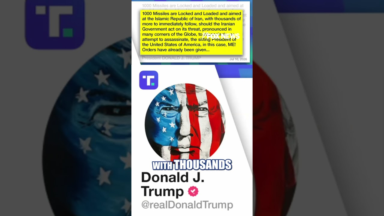 Trump threatens Iran with '1,000 missiles' over reported assassination plot #shorts