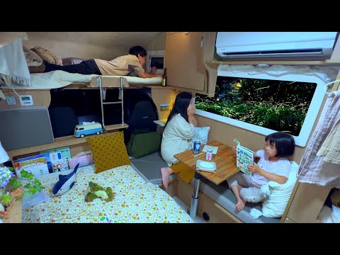 車中泊旅の車中飯事情|日本一高い場所のパン屋とホタルの乱舞|キャンピングカー車中泊