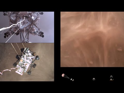 Perseverance Rover's Descent and Touchdown on Mars (Official NASA Video)