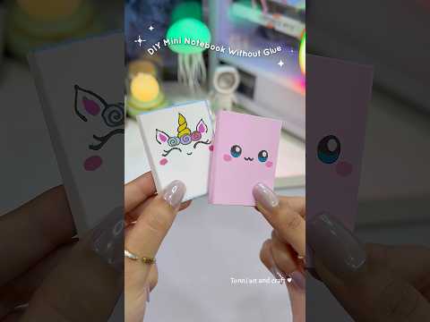 DIY Mini Notebook Without Glue #shorts #tonniartandcraft #craft #art #love #diy