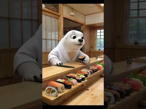 Seal Tries to Steal Sushi… Then Wrecks Everything?! 🍣😵💫 #Shorts