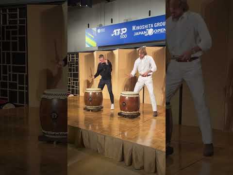 Tsitsipas & Rune Try Out Japanese Taiko Drums! 🤣