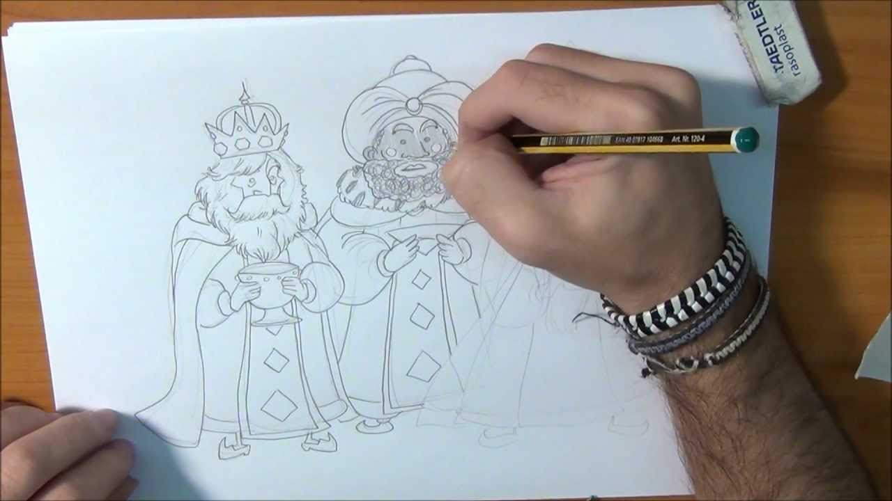 Aprende A Dibujar A Los Tres Reyes Magos Youtube 