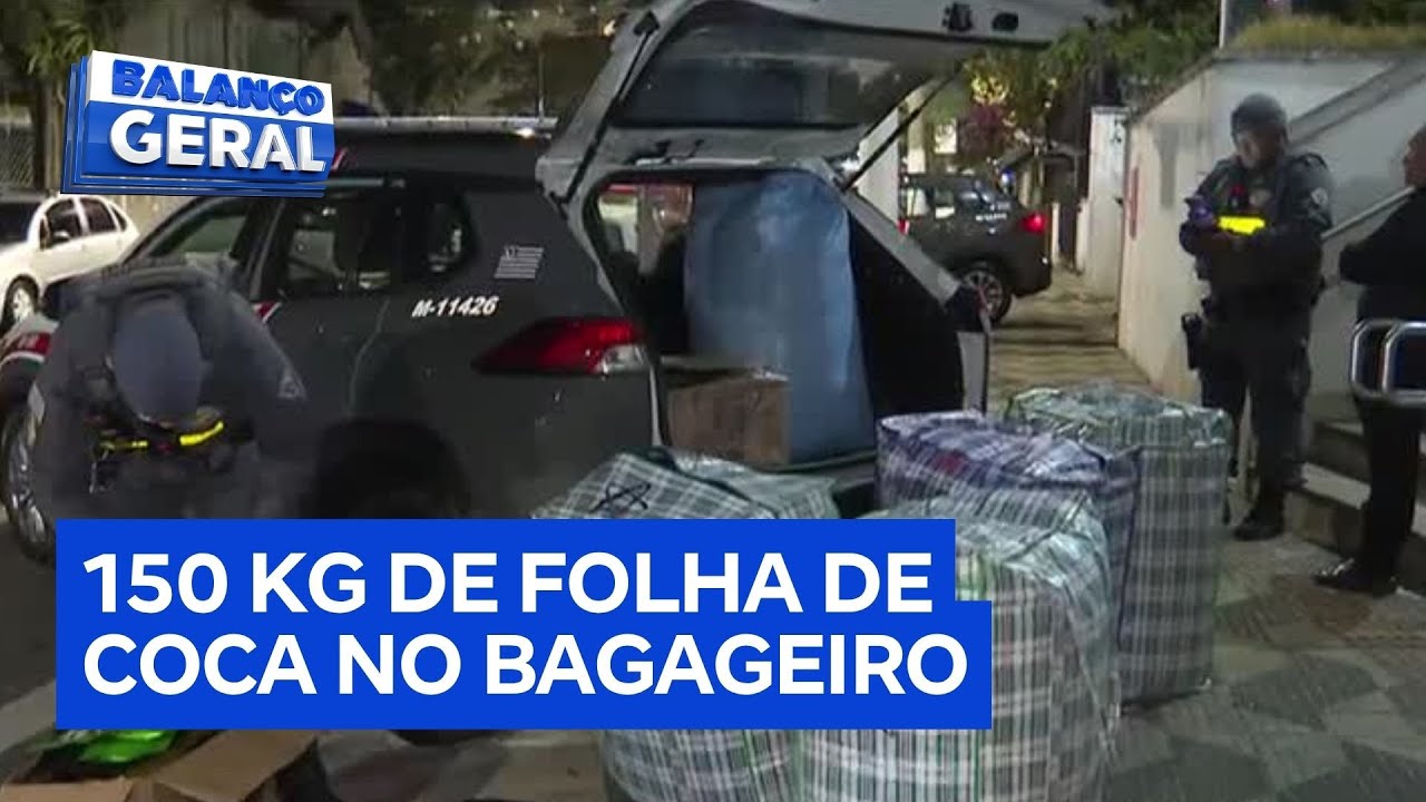 Mulher é presa com mais de 150 kg de folhas de coca em São Paulo