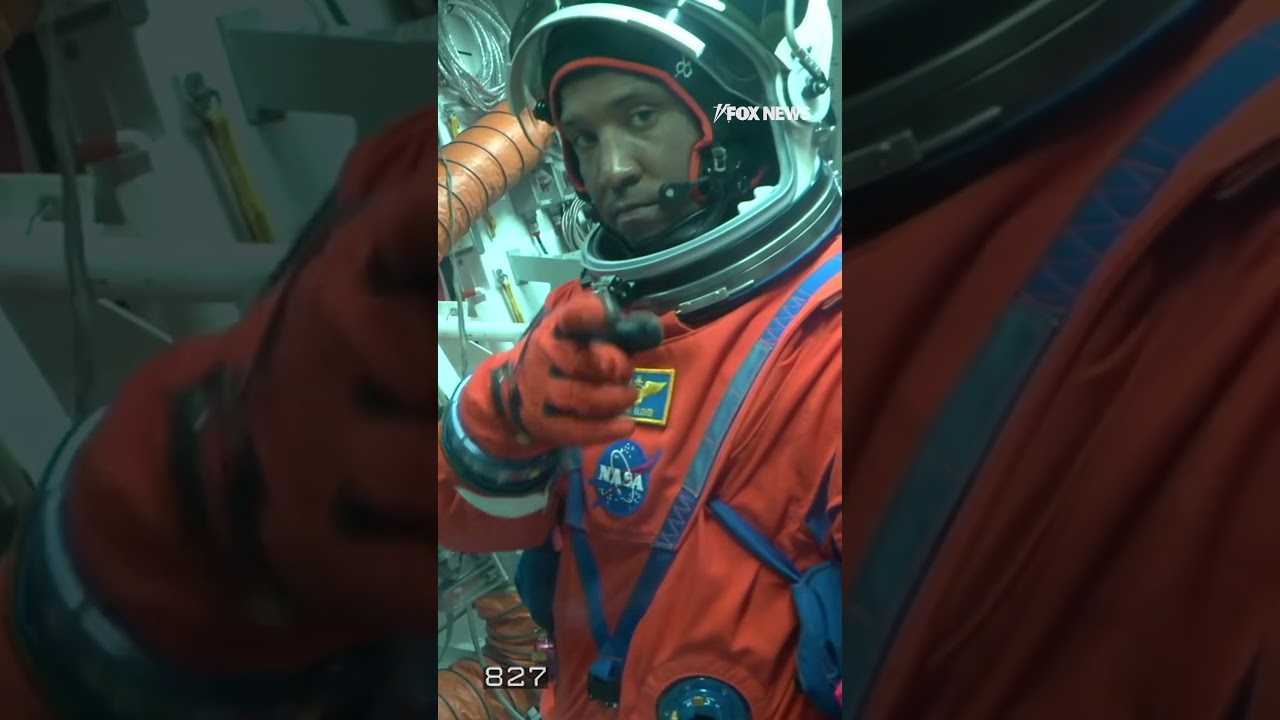 IT'S GO TIME: Astronaut Victor Glover points to the camera ahead of Artemis II launch #shorts