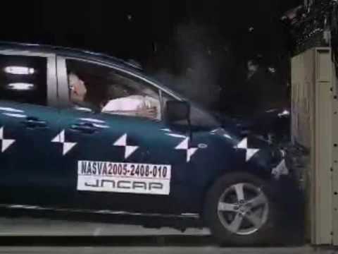 Видео катастрофа Тест Mazda Mazda 5 (преждевременност) 2005 - 2008