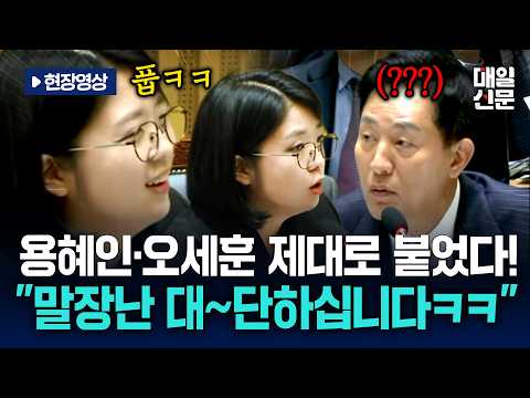 [현장영상] 용혜인·오세훈 제대로 붙었다!…"말장난 대단하십니다"