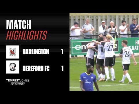 Highlights: Darlington 1-1 Hereford FC - National League North