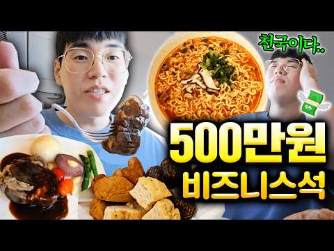 500만원 9시간동안 침대에서 코스요리까지 주는 초호화 비행기 타봤습니다!!ㅋㅋㅋㅋ [비즈니스석후기]