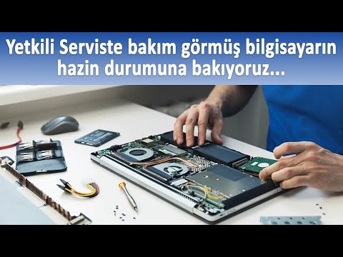 Yetkili serviste bakım görmüş bilgisayarımızın hazin durumuna bakıyoruz.🤔