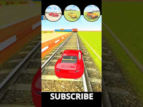 Indian Theft auto // car vs Train challenge video🥳🥳 // #indiantheftauto #shorts #youtubeshorts #gta