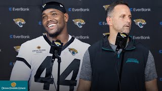 Travon Walker and Anthony Campanile Talk Defense at Training Camp | Jacksonville Jaguars