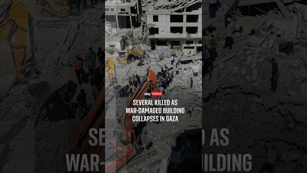 Several killed as war-damaged building collapses in Gaza