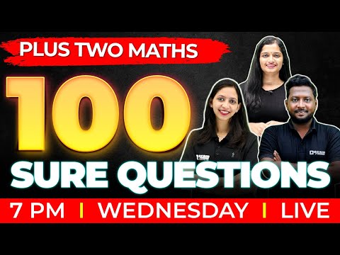 +2 Maths Public Exam | 100 Sure Questions | Exam Winner