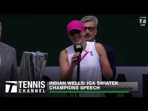 Iga Swiatek Thankful for her Team & Family | Indian Wells Champions Speech