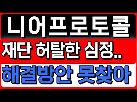 [니어프로토콜 코인전망] 재단 허탈한 심정 .. 해결방안 못찾아