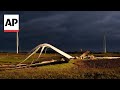 Multiple tornadoes take down several wind turbines in Iowa