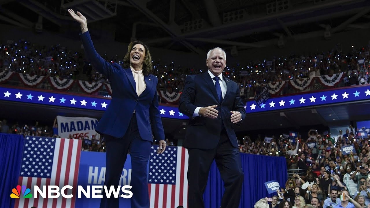 Watch Harris and Walz's full remarks at their first campaign rally together