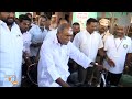 Puducherry CM N Rangasamy Casts Vote at a Polling Booth in Delarshpet | News9